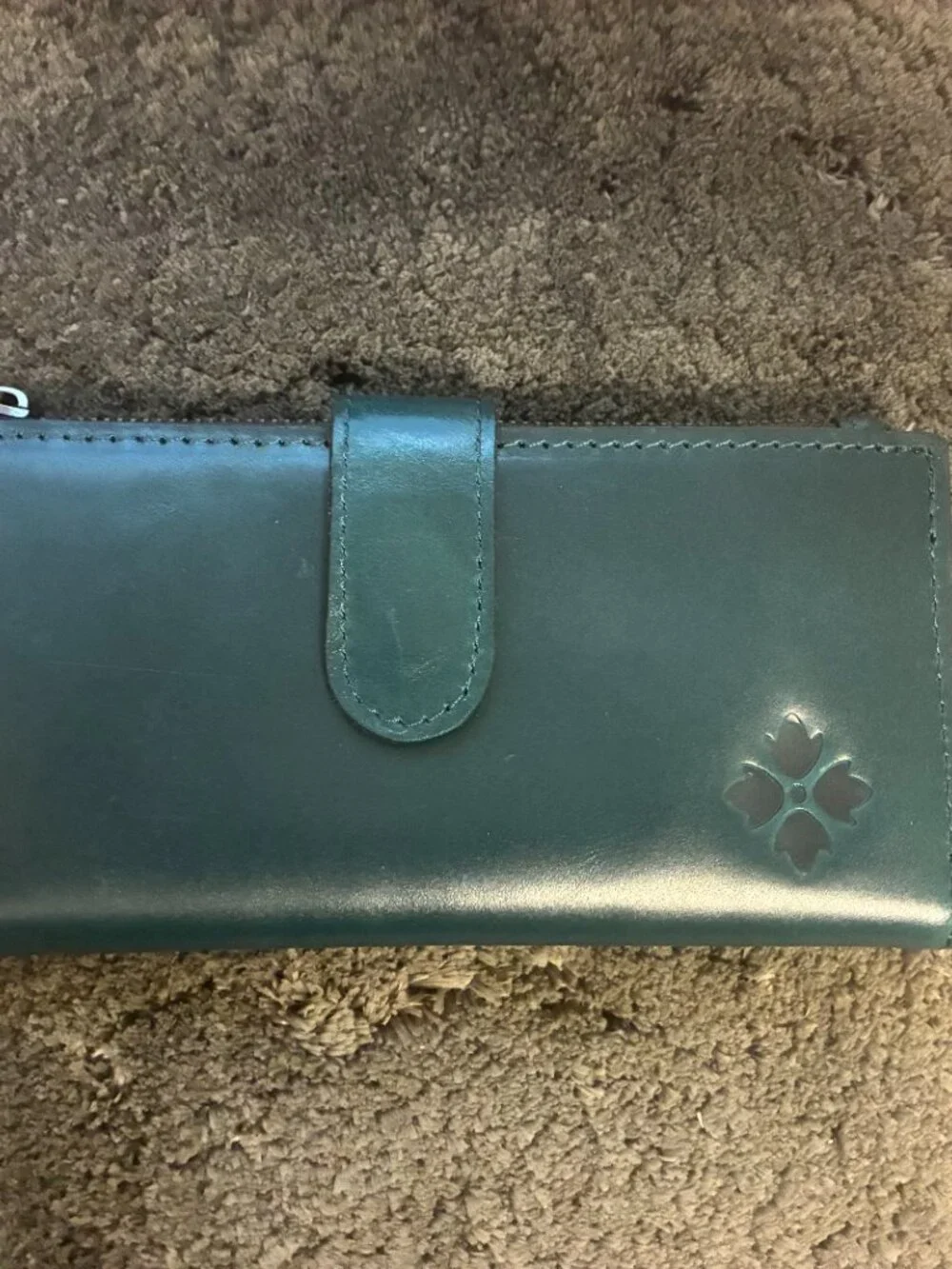 Patricia Nash Vintage Distress Nazari Blue Coral  Wallet